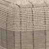 Elmer - Square Woven Pouf - Natural / Gray - Image 5
