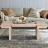 American Vintage Industrial Coffee Table, Premium Reclaimed Wood Texture, Double Tier Design - Antique Natural - Image 6