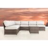 6 Person Outdoor Seating Group With Cushions - Brown - Image 5