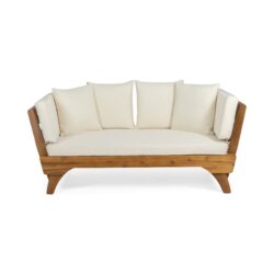 Outdoor Expandable Daybed And Cushions - Teak