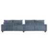 Modern 4 Seater Corduroy Sofa Couch With USB Ports, Hidden Storage, Flip Top Cup Holders - Blue - Image 11