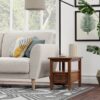 Warm Shaker - Narrow Side Table - Distressed Charcoal Brown - Image 9