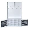 Entryway Bench With Coat Rack, 3 In 1 Design And Adjustable Shelves, Hall Tree With 7 Hooks For Entrance, Living Room - White - Image 11