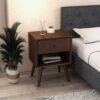 Caroline - Mid-Century Modern Style Night Stand - Brown - Image 4