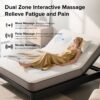 Queen Size Adjustable Bed Frame With Massage Head & Foot Incline Wireless Remote, USB Ports, LED Night Light - Gray - Image 7