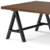 Sawhorse - Solid Walnut Veneer And Metal Coffee Table - Walnut - Image 6