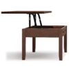 Artisan - Lift Top Coffee Table - Russet Brown - Image 5
