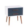 Jeremy - Storage Nightstand With Drawers - Off-White / Navy - Image 4