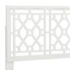 Tabor - Chippendale Headboard King Size, Durable Poplar Wood - White - Image 4