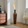 Tall Standing Designer Floor Vases With Elegant 2 Tone Finishes Ideal For Decorating Living Rooms, Bedrooms, Entryways Perfect For Decorating Your Home - Black / Gray - Image 5