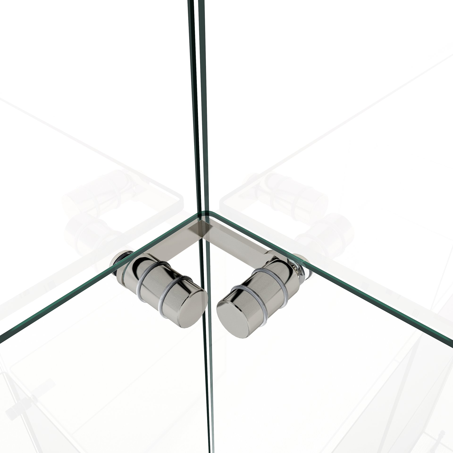 Modern Display Cabinet With LED Lights, Tempered Glass 2 Door Storage Case With 3 Shelves For Living Room - Transparent - Image 13