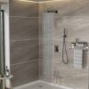 Dual Shower Head System With 12" Square Rain Shower And Rough In Valve - Matte Black - Image 4