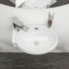 Rectangle Wall Mount Bathroom Sink & Single Faucet Hole - White - Image 4