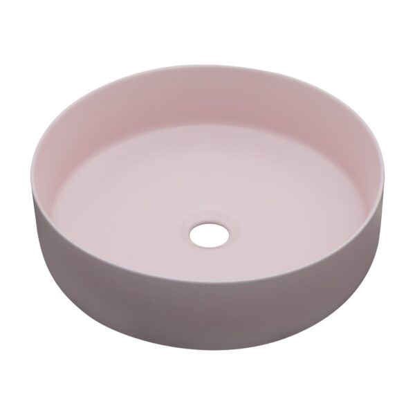 Elegant Pink Ceramic Vessel Bathroom Sink For Modern And Classic Interiors - Pink