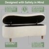 Flip Top Storage Bench - Cream - Image 5