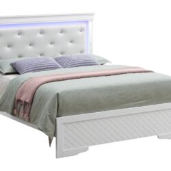Full Elegant Bed - Silver Champagne