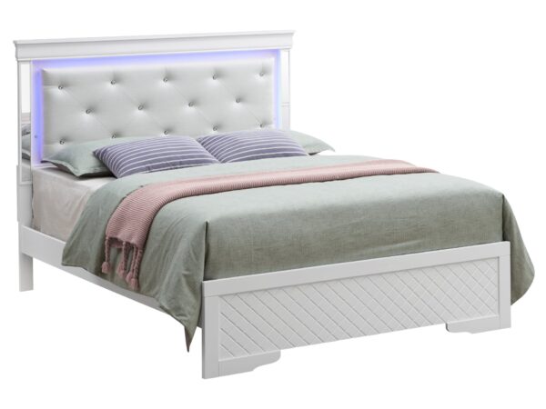 Full Elegant Bed - Silver Champagne