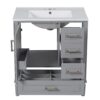 Bathroom Vanity With Sink, Soft Close Door, Handles Ample Storage - Gray - Image 15