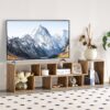 Minimalist 2 Pieces Cube TV Stand With Open Storage Shelves - Natural Wood - Image 2