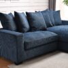 Luxe - Oversized 2 Piece Right Facing Sectional Couches For Living Room, L Shaped Sofa With Chaise - Blue - Image 6