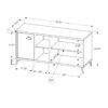 TV Stand, Console, Media Entertainment Center, Storage Cabinet, Convenient Design - Gray - Image 3