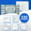 320 Capacity Fixed Position Key Cabinet With Key Lock - Gray - Image 8