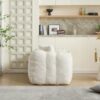 Cozy Beanbag Chair With High Resilience Foam Core For 2 - Beige - Image 7