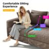 4 Seat Sofa, Deep Seat Couches With Soft Pillows And 3 Ottomans, Convertible Sofa Lounge Chair, For Living Room - Camel - Image 5