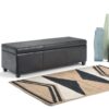 Avalon - Storage Ottoman Bench - Distressed Black - Image 8