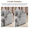 Single Sofa With Storage, Movable Ottoman, USB Ports, Cup Holders, Phone Holder - Gray - Image 8