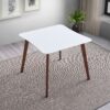 Benton - Modern Top Dining Table - Brown / Walnut Brown / White - Image 3