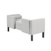 Upholstered Accent Bench With Open Back - Gray - Image 7