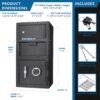 Large Locker Depository Safe With Digital Keypad 0 72 0 78 Cubic Ft - Black - Image 3