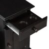 Vintage End Table Flip Top Side Table With USB Ports, 1 Multifunctional Drawer With Cup Holders, Sofa Couch Table With Bookshelf For Living Room And Small Space - Espresso - Image 16
