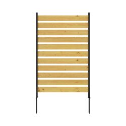 Outdoor Privacy Screen For Pool And Equipment Enclosures - Black / Natural