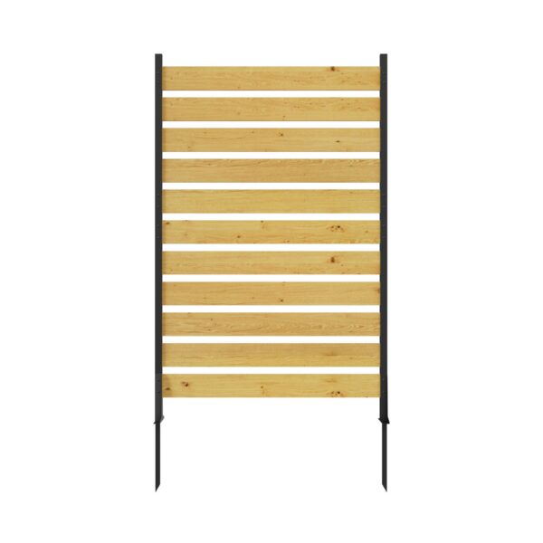 Outdoor Privacy Screen For Pool And Equipment Enclosures - Black / Natural