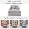 Single Sofa With Storage, Movable Ottoman, USB Ports, Cup Holders, Phone Holder - Gray - Image 9