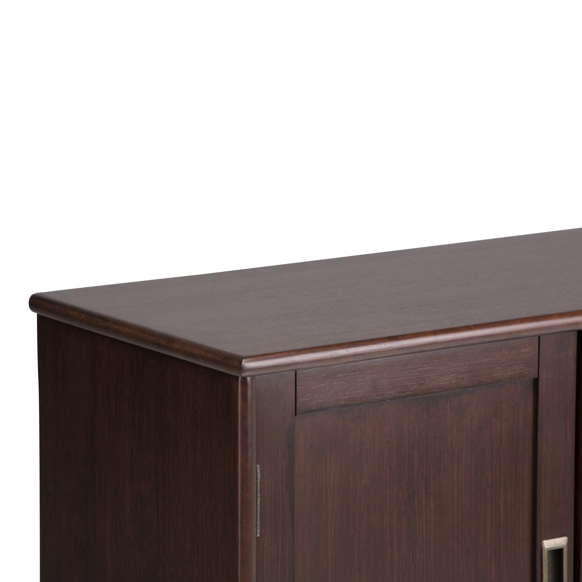 Draper - Mid Century Low Storage Cabinet - Medium Auburn Brown - Image 3