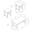 Table Set, Coffee, End, Side, Accent, Living Room Transitional (Set of 3) - Espresso - Image 4