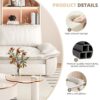 Queen Pull Out Sofa Bed, 3 In 1 Convertible Sleeper Sofa, Multi Functional Loveseat Bed - Beige - Image 11