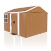 Heavy Duty Storage Shed With Windows, Lockable Door & Ventilation Weatherproof Outdoor Garden Shed - Brown - Image 6