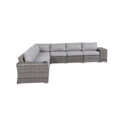 Outdoor Wicker Patio Sofa Quick Setup Pre Assembled Patio Furniture - Gray Mix