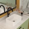 Modern Rectangular Bathroom Vessel Sink Glossy Porcelain Ceramic Vanity Basin Design For Contemporary Bathroom Decor - White - Image 2