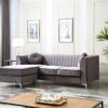 Delray - Sofa Chaise - Gray - Image 4