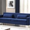Aesthetic Sofas For Living Room, 3 Seater Couch With Classic Modern Appeal And Luxurious Soft Comfort, Easy To Maintain - Blue - Image 12