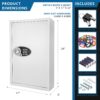 144 Keys, Key Cabinet Digital Keypad Wall Safe - White - Image 3