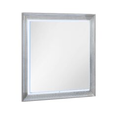 Moon - Marble Mirror With LED - White