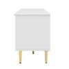 Retro TV Stand, Entertainment Center Media Console Cabinet With 6 Metal Legs, 2 Cabinets, 4 Drawers And Anti-Tip Device For Living Room, Up To 85" - White - Image 17