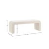 Modern Contemporary Waterfall Bench - Cream - Image 3