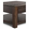 Monroe - Square Coffee Table - Distressed Charcoal Brown - Image 6